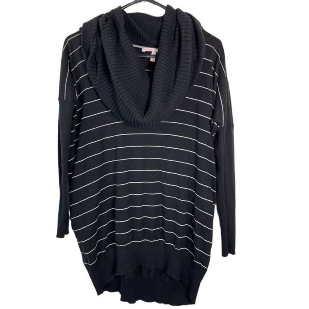 Victoria's Secret Oversized Cowl Neck Sweater Relaxed Striped Long Baggy Top‎ XS
